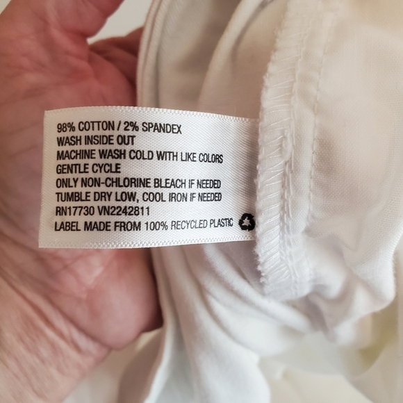 WILD Fable 16 Cargo Ankle Joggers Cotton Canvas White Exposed Zipper Stretch - Picture 4 of 14